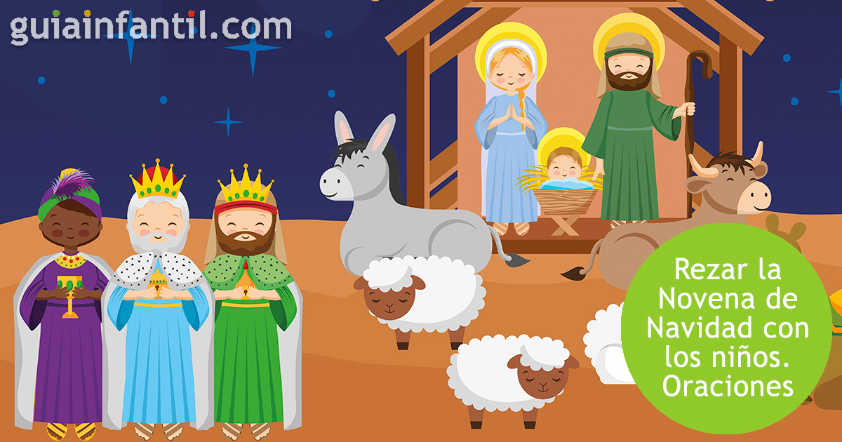 Rezar la novena de aguinaldos con los niños en navidad