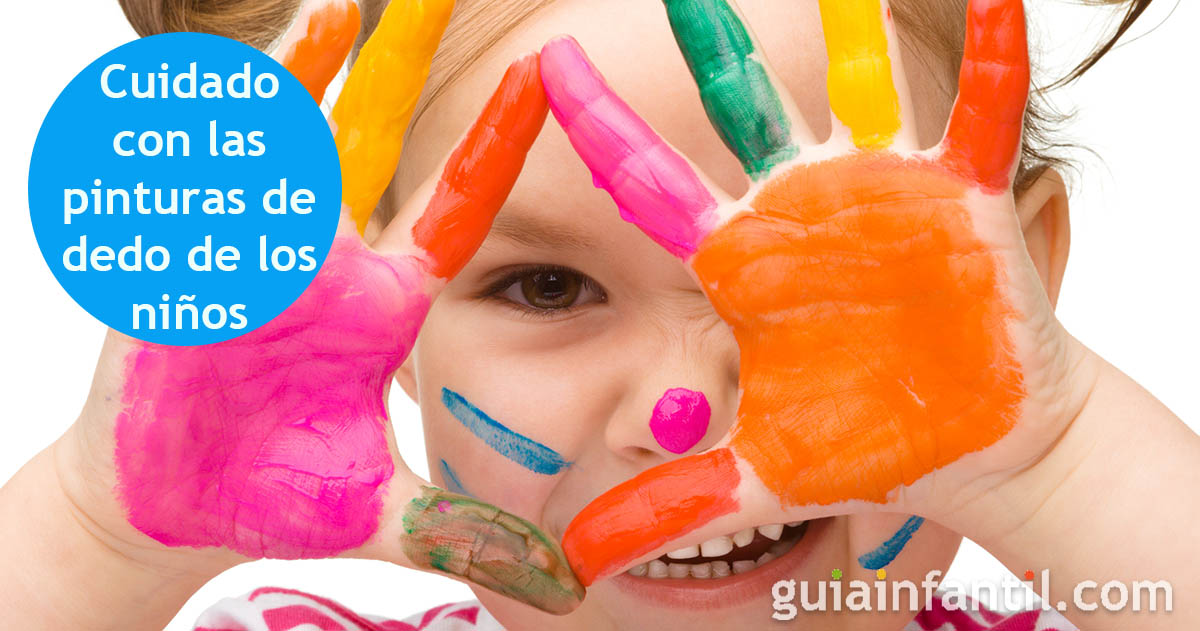 cuidado con la pintura de dedos de los niños