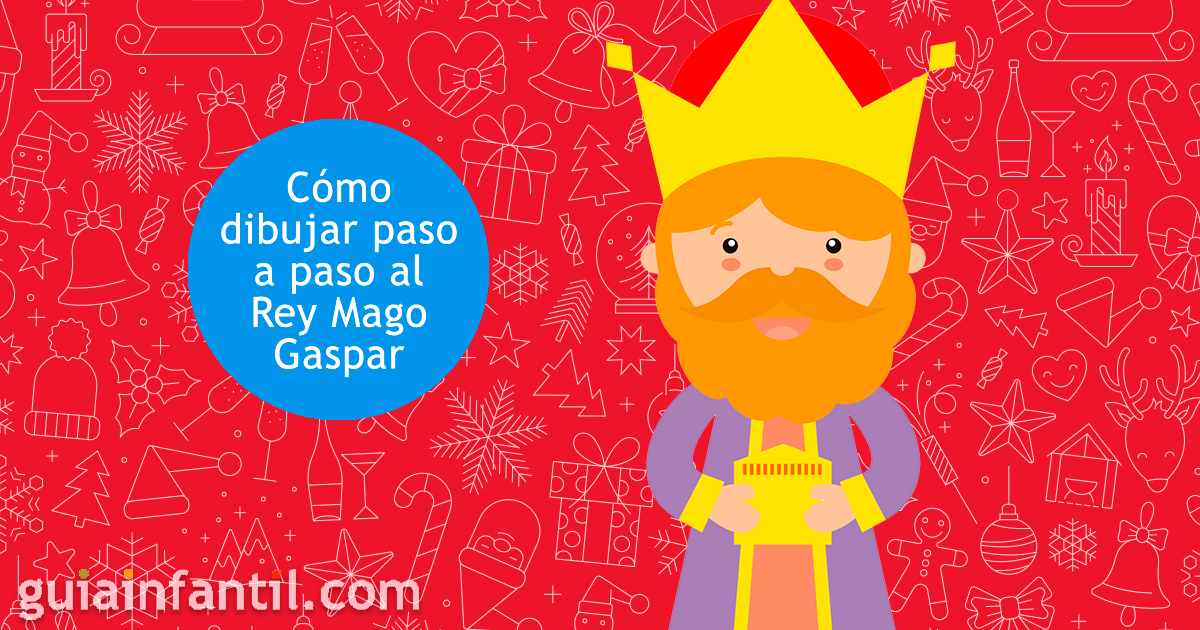 Dibujar con los niños a Gaspar en Navidad
