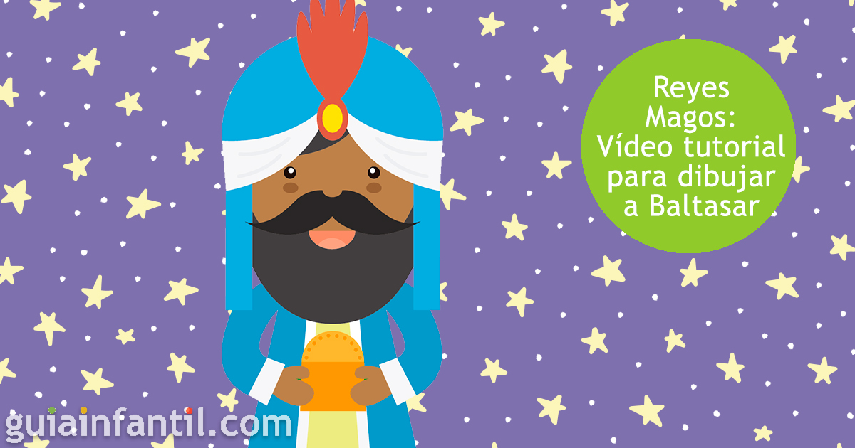 Dibujar a Baltasar con los niños en navidad