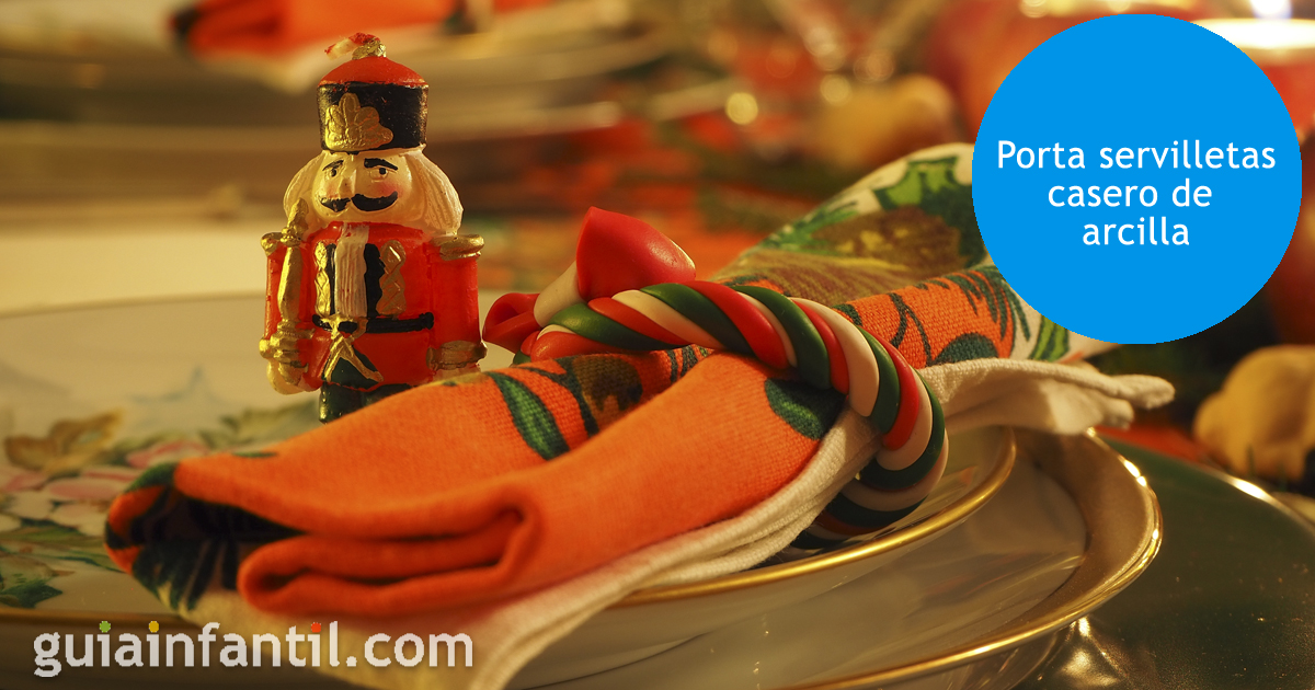 Porta servilletas casero de arcilla