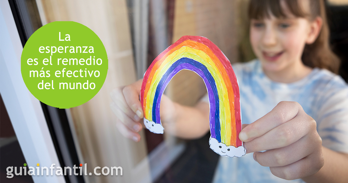 Los pensamientos positivos y esperanza para niños