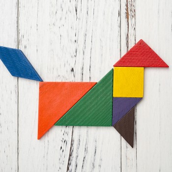 Tangram de animales - Juegos caseros de concentración para los niños