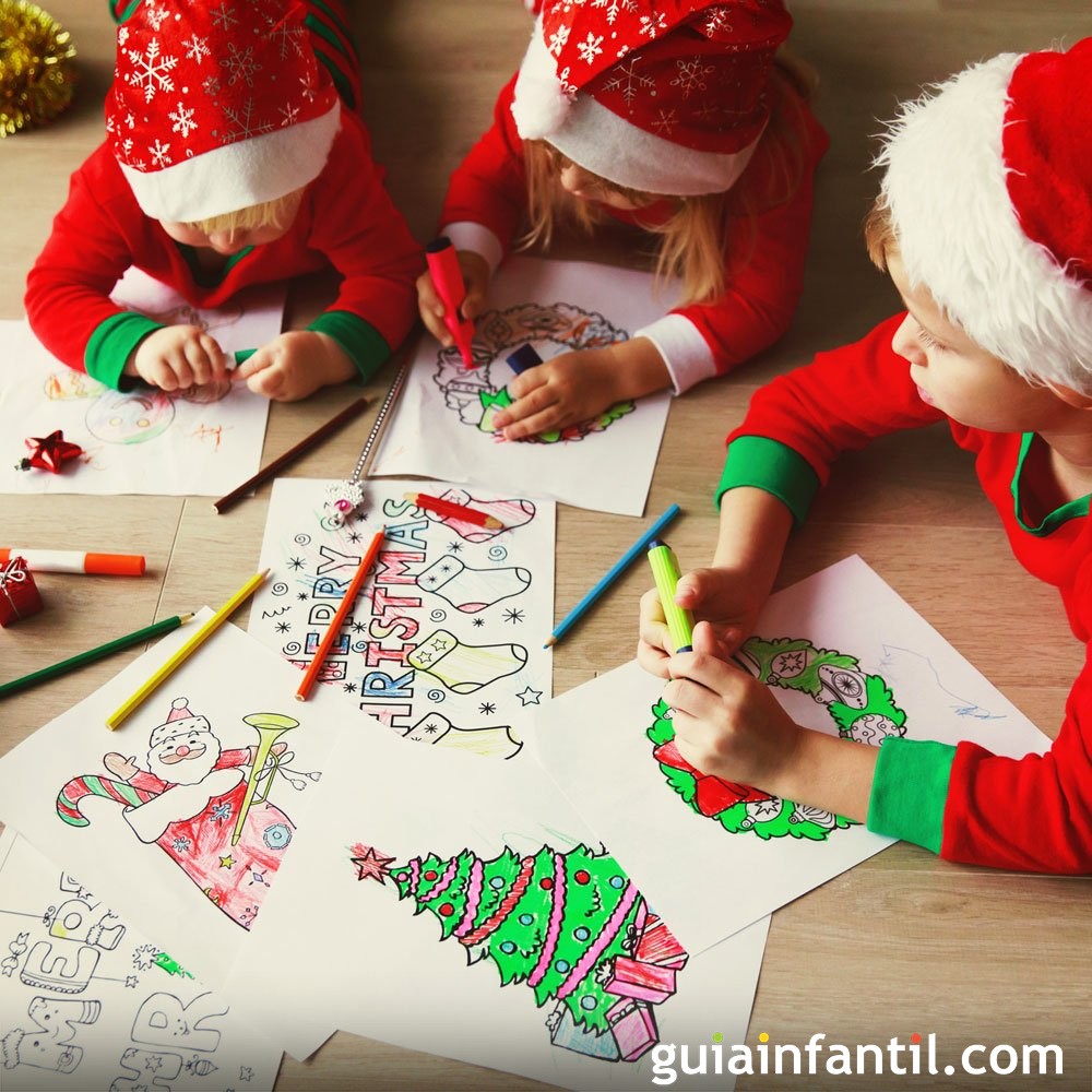 Dibujos navideños para colorear