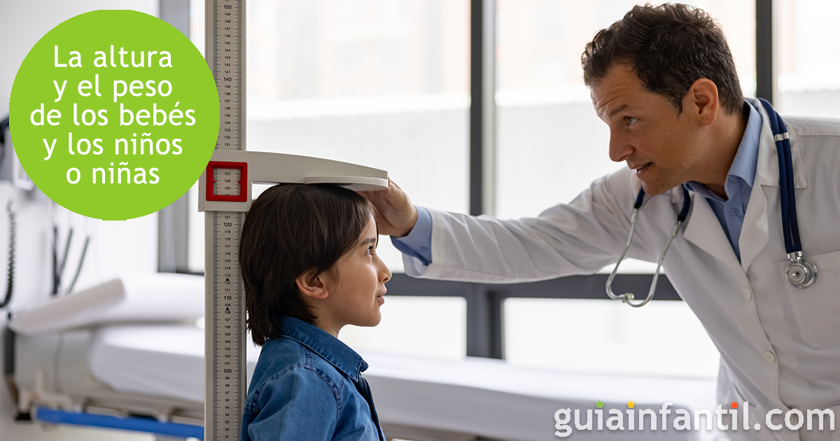 La altura y el peso de los bebés y niños