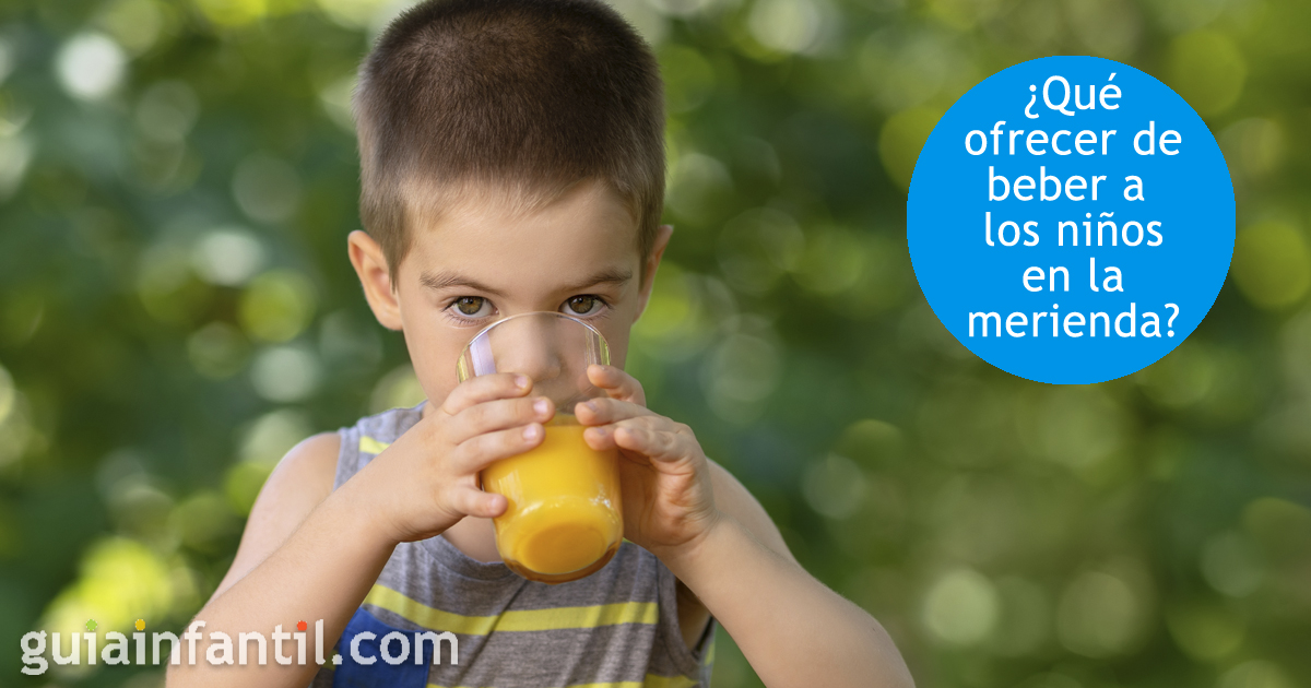 ¿Qué ofrecer de beber a los niños en la merienda?