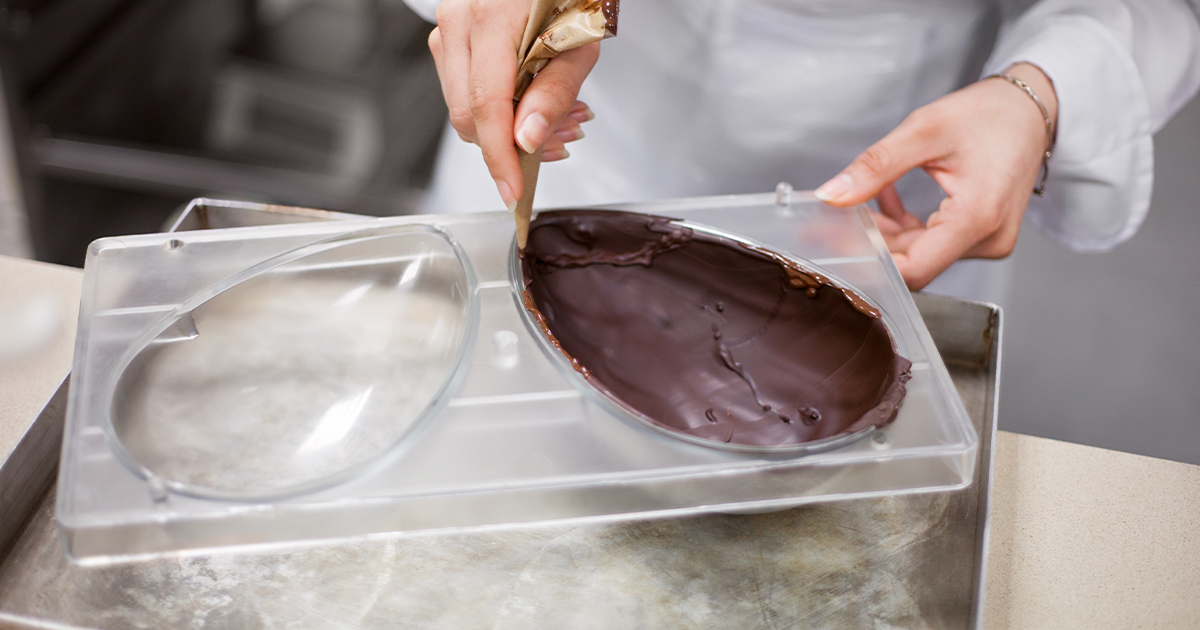 Huevos de chocolate con sorpresa en pascua