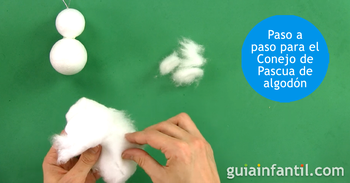 Conejo de pascua de algodón para niños