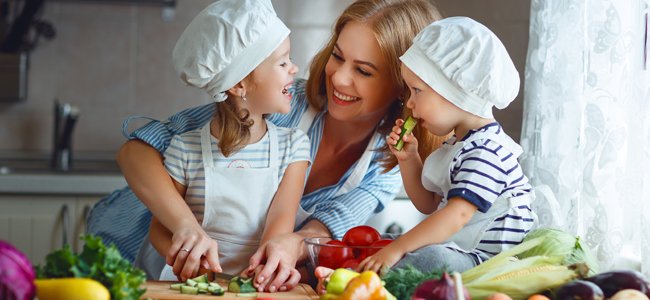 El momento de la comida en familia