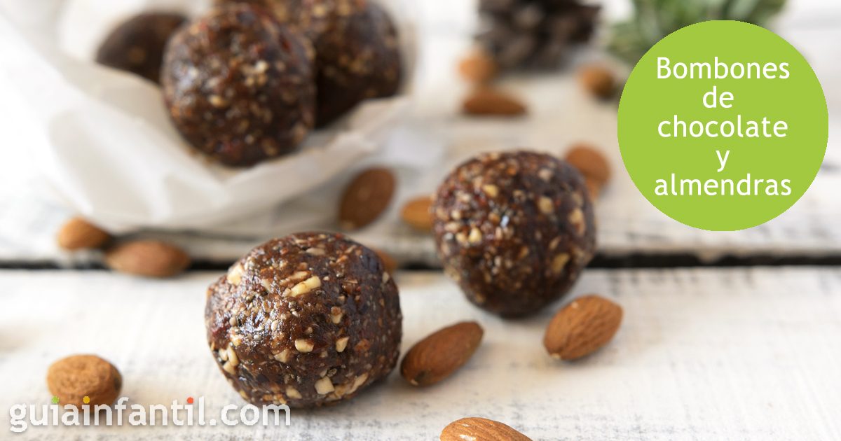 Bombones de chocolate y almendras para el Día de la Madre