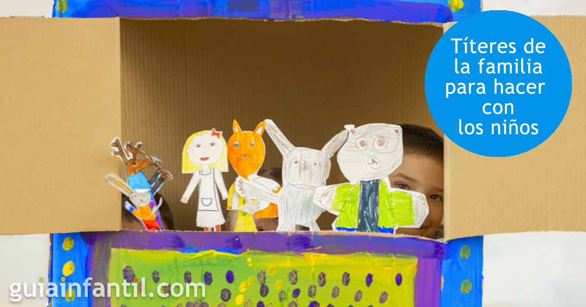 Títeres de la familia para hacer con los niños