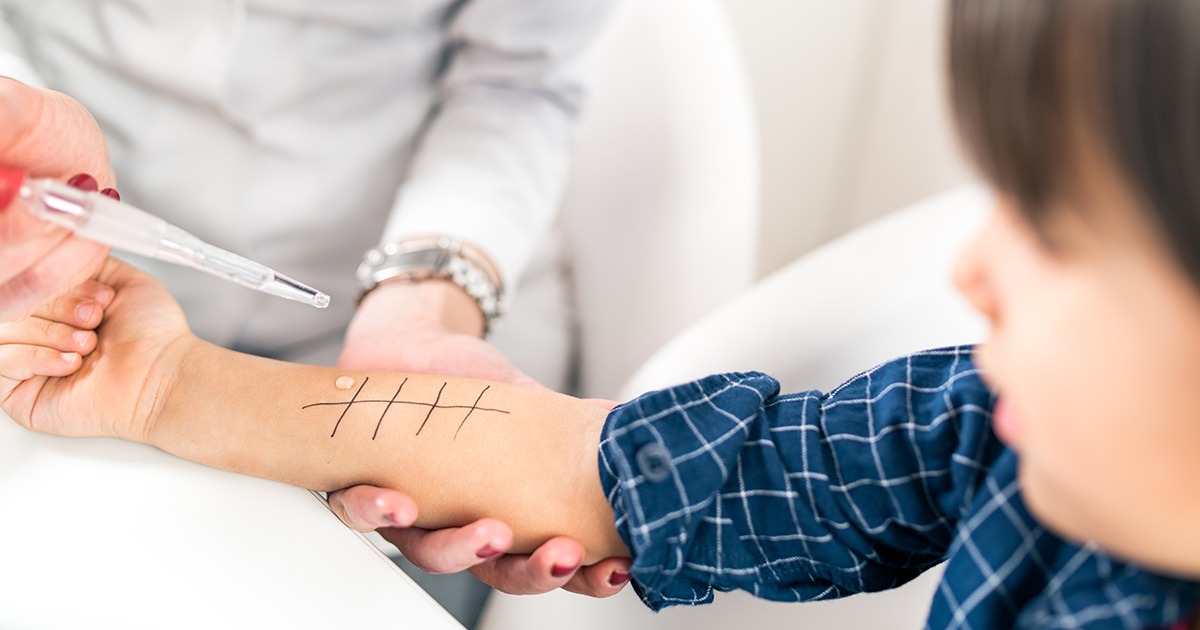 Síntomas de reacciones alérgicas en niños