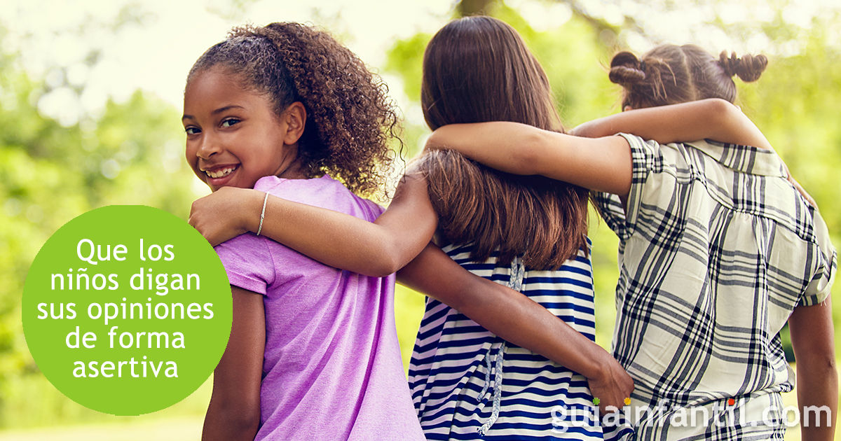 Que los niños expresen opiniones de forma asertiva