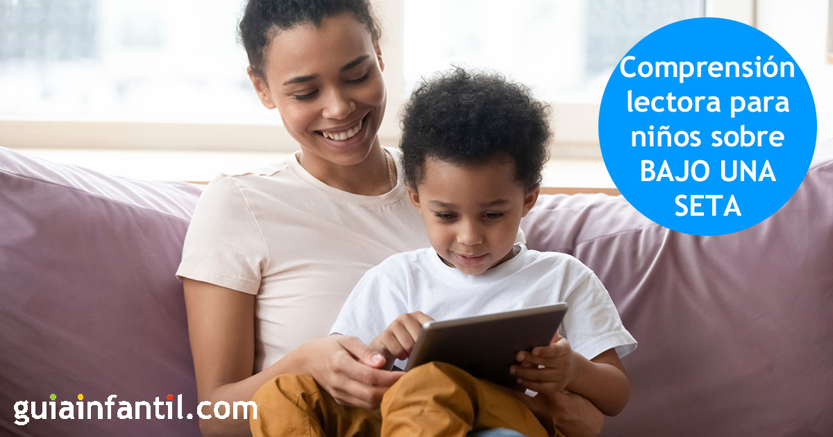 preguntas para niños sobre el cuento Bajo una seta