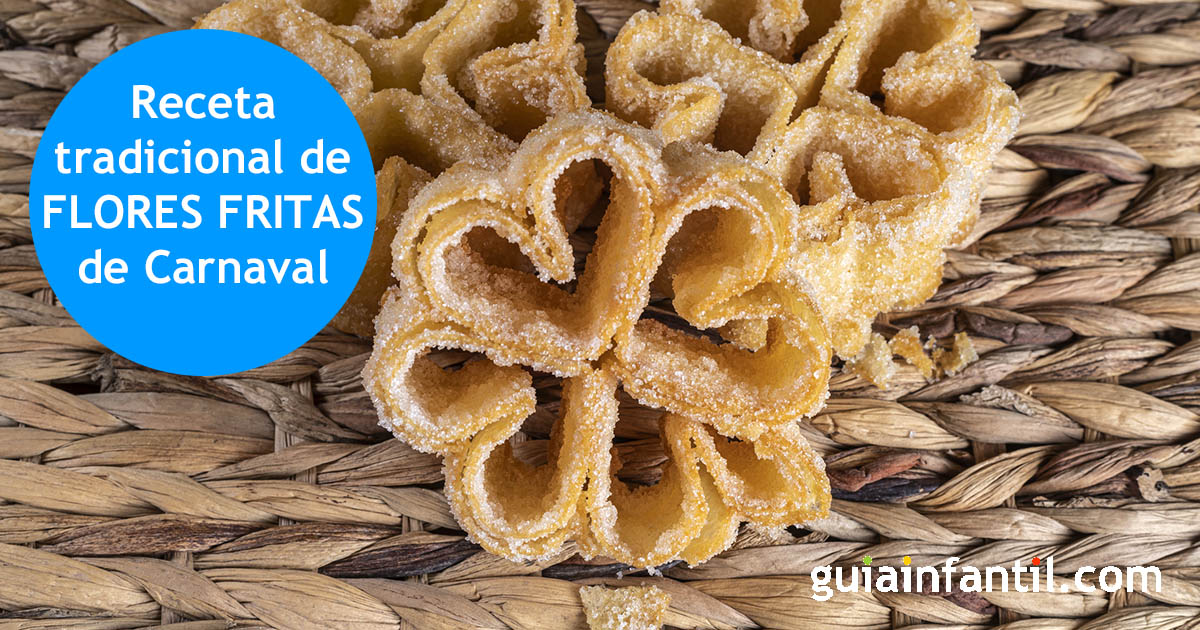 cómo se elaboran las flores fritas de carnaval