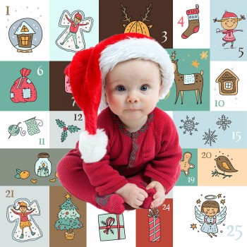 Calendario de adviento para bebés hasta 2 años con juegos mágicos