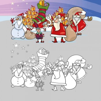 Cuentos de Navidad cortos con dibujos e imágenes para pintar con niños