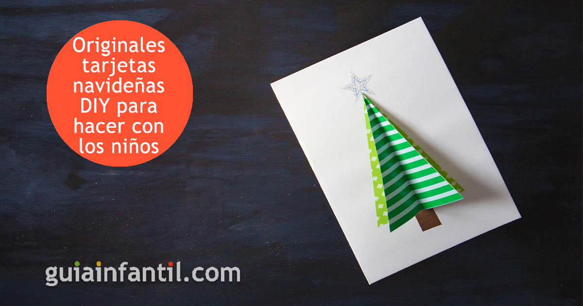 Tarjetas originales de Navidad en papel 