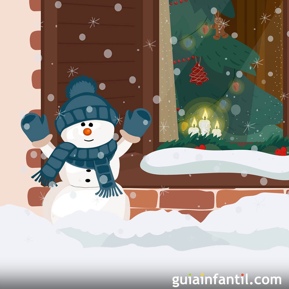 El muñeco de nieve. Cuento de navidad niños