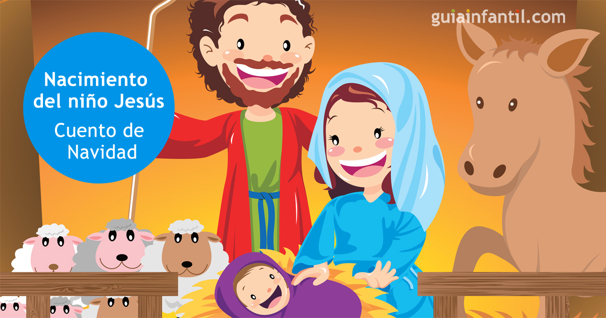 El nacimiento del niño jesús en un cuento en vídeo