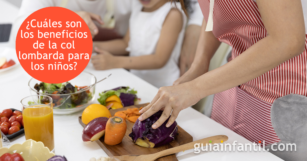 Beneficios de la col lombarda en niños