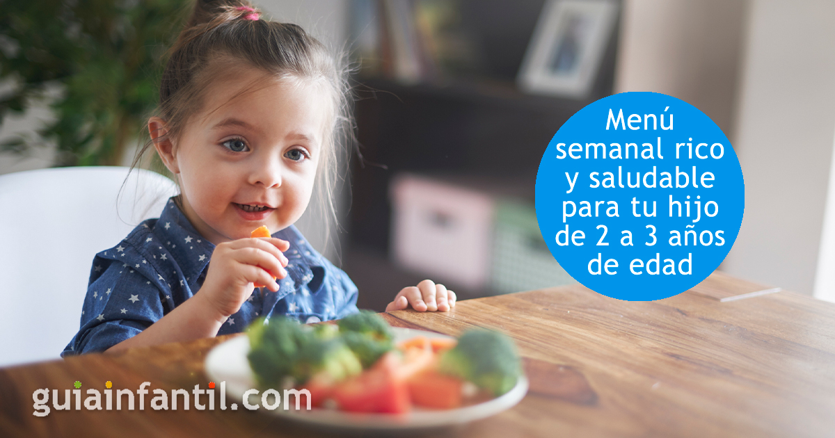 Productos lácteos menor entrega Menú semanal para niños de 2 a 3 años - Organizar las comidas familiares
