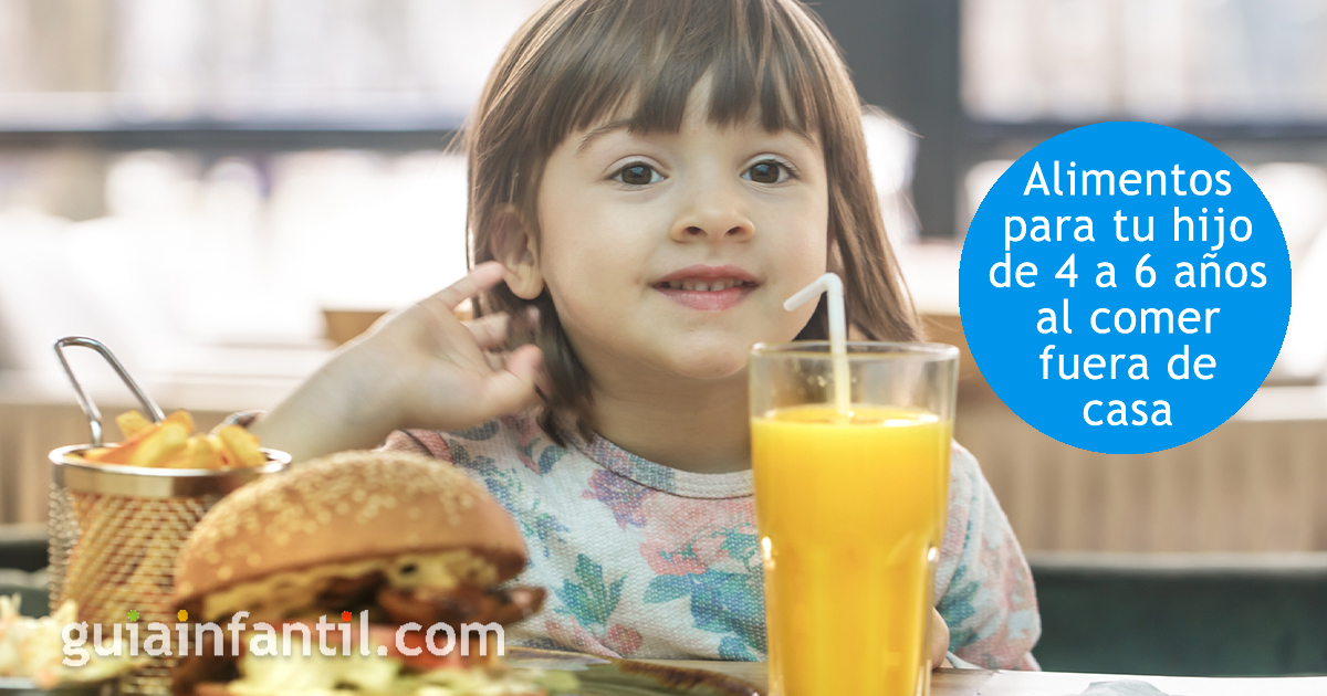 Opciones de alimentación para niños de 4 a 6 años fuera de casa