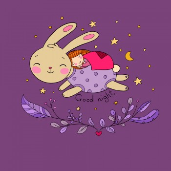 La coneja valiente - Poema corto para niños que tienen miedo a la noche