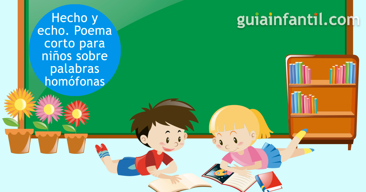 Poema corto para niños sobre palabras homófonas