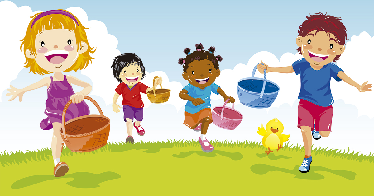 Los niños en semana santa y pascua