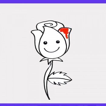 Cómo dibujar una rosa. Dibujos infantiles de flores