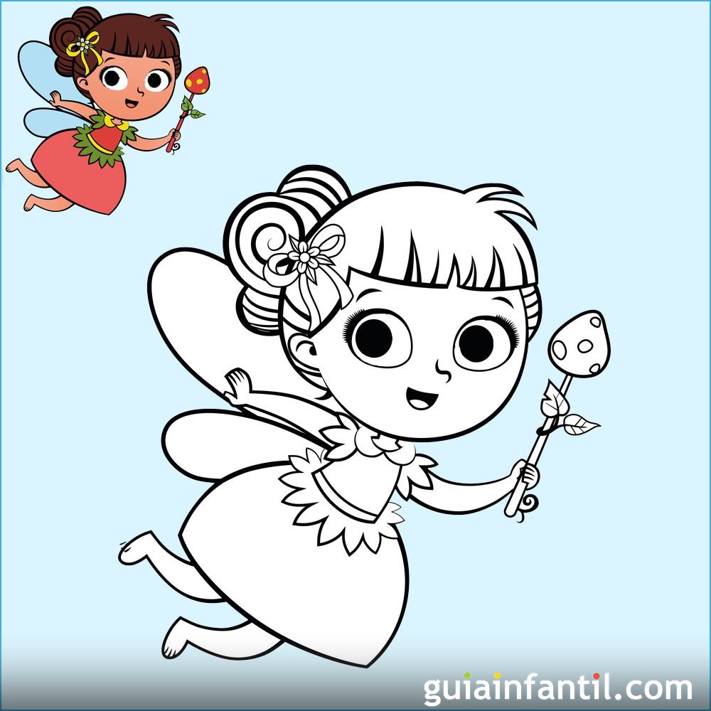 Dibujos para colorear de hadas y fantasía