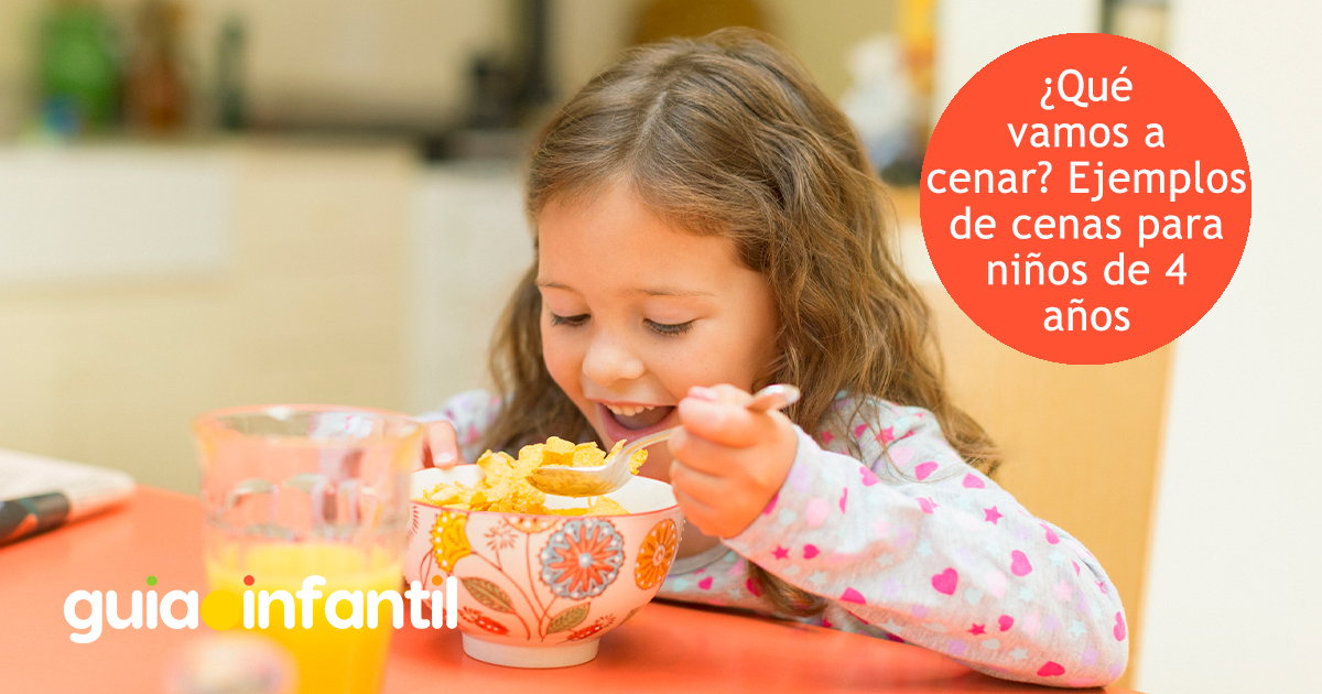 Ejemplos de cenas para niños de 4 años