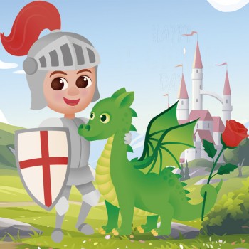 San Jorge y el dragón - Leyenda corta para niños del miedo y la valentía