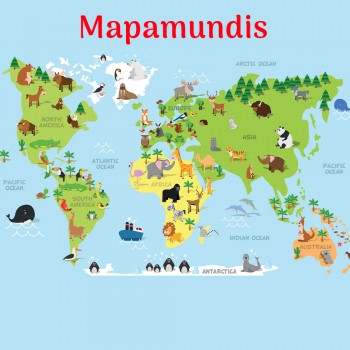 Mapamundis diseñados para niños de preescolar y primaria muy prácticos
