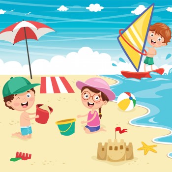 Cuento corto para niños que no quieren usar protector solar en la playa