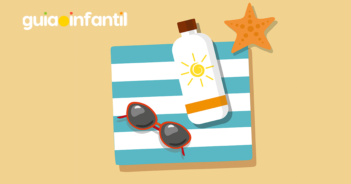 Uso de protector solar para niños