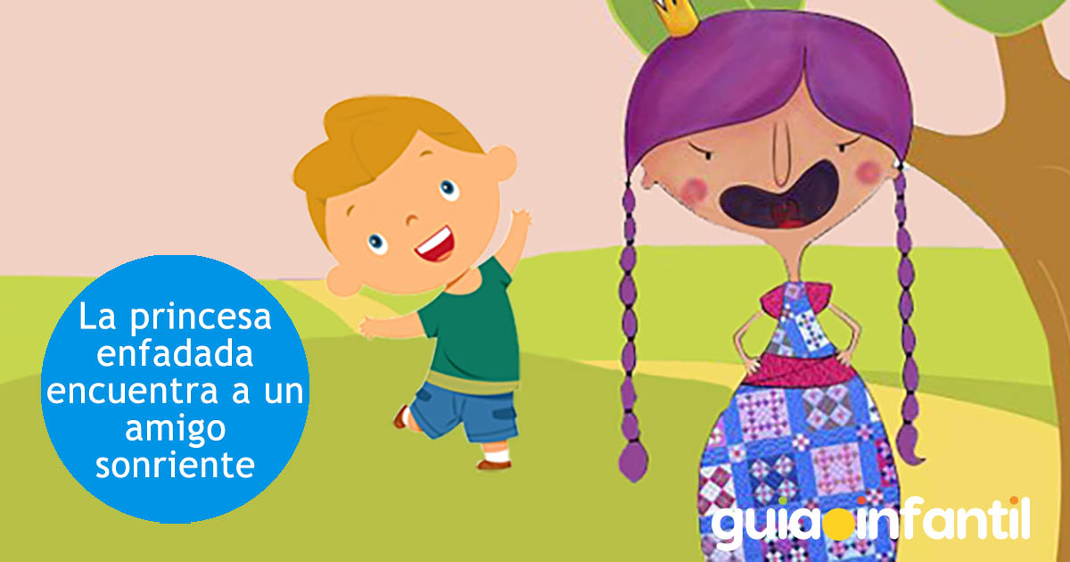 el amigo sonriente de la princesa enfadada