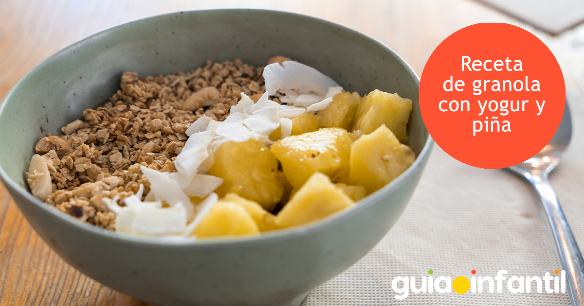 La receta de granola con piña para el embarazo