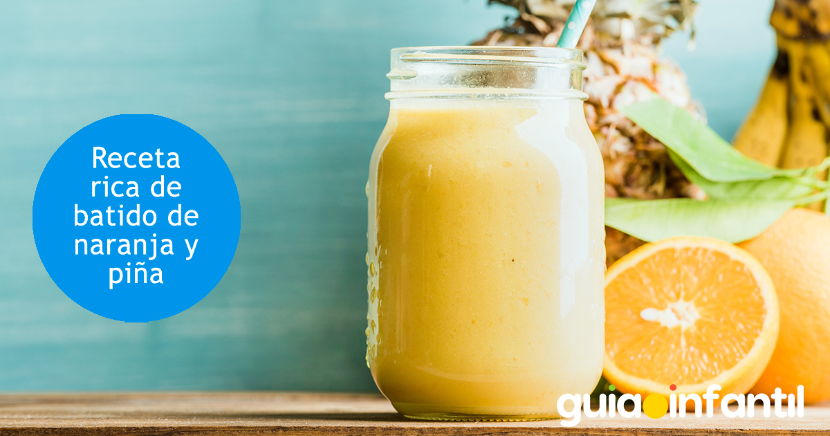 Batido de piña y naranja muy saludable