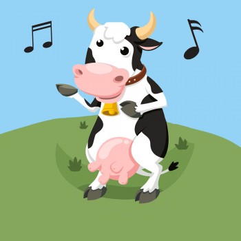 La vaca lechera. Letra de canciones infantiles