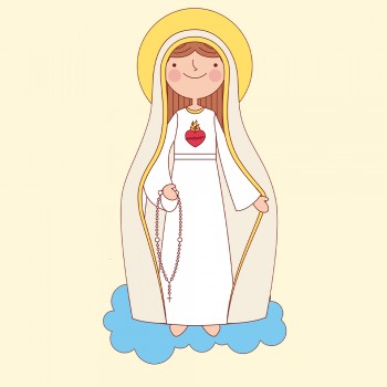 Cuento corto del Ave María y Salve Regina para niños - Rezos a la Virgen