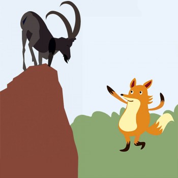 El lobo y la cabra. Fábula infantil de Esopo con valiosas lecciones