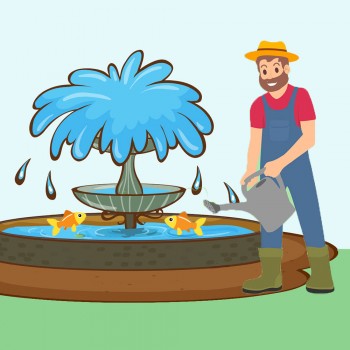 El jardinero y su amo. Fábula en texto y versos de Iriarte para los niños