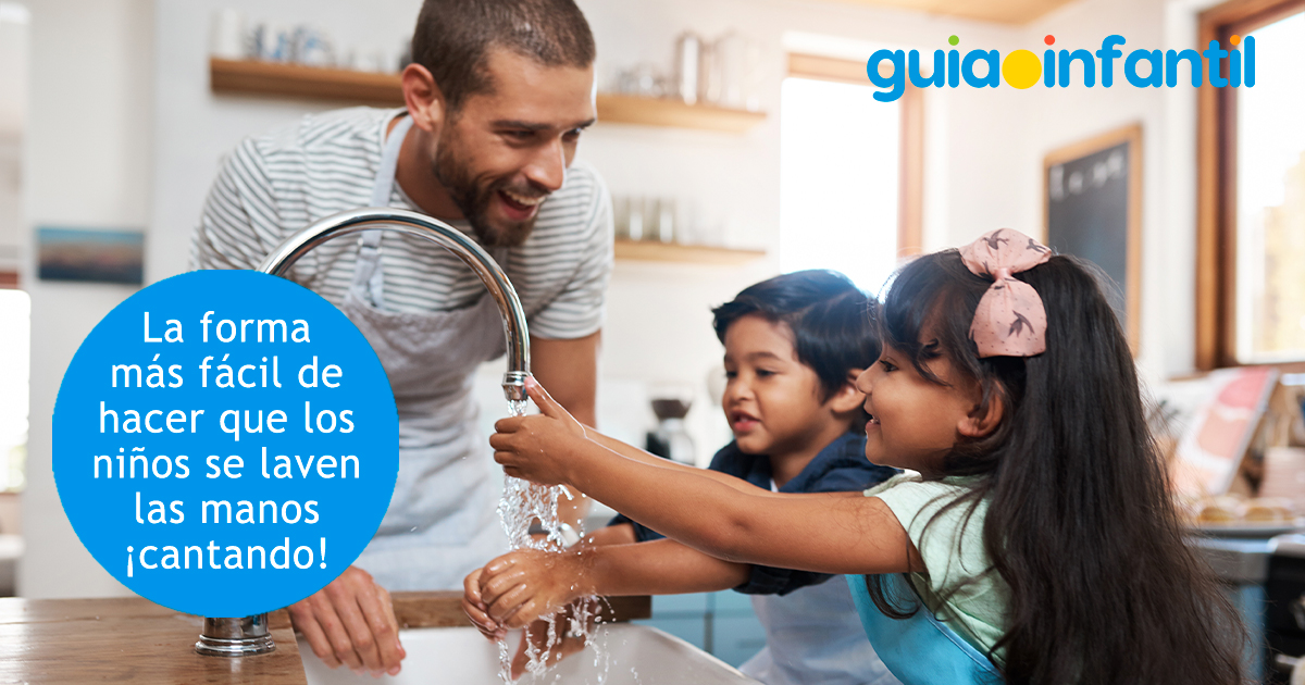 Con canciones se pueden lavar las manos los niños
