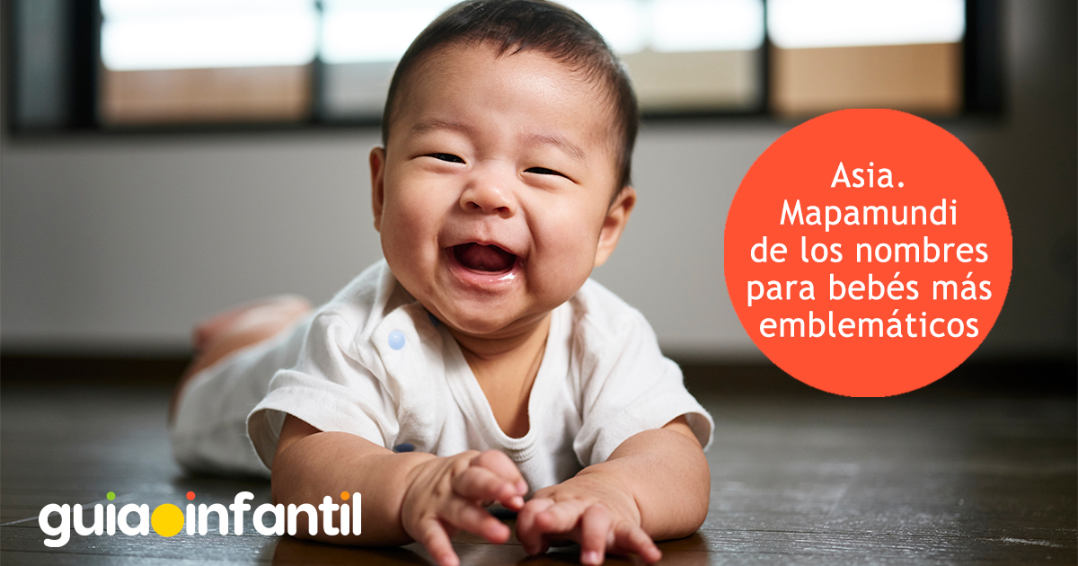 Mapamundi de Asia con nombres para niños