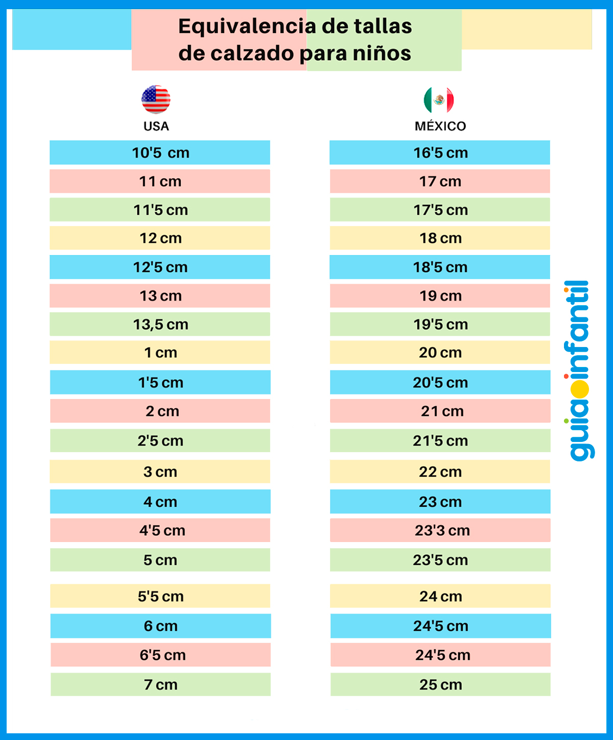 Numero de zapato 8 americano a 2024 mexicano de niño