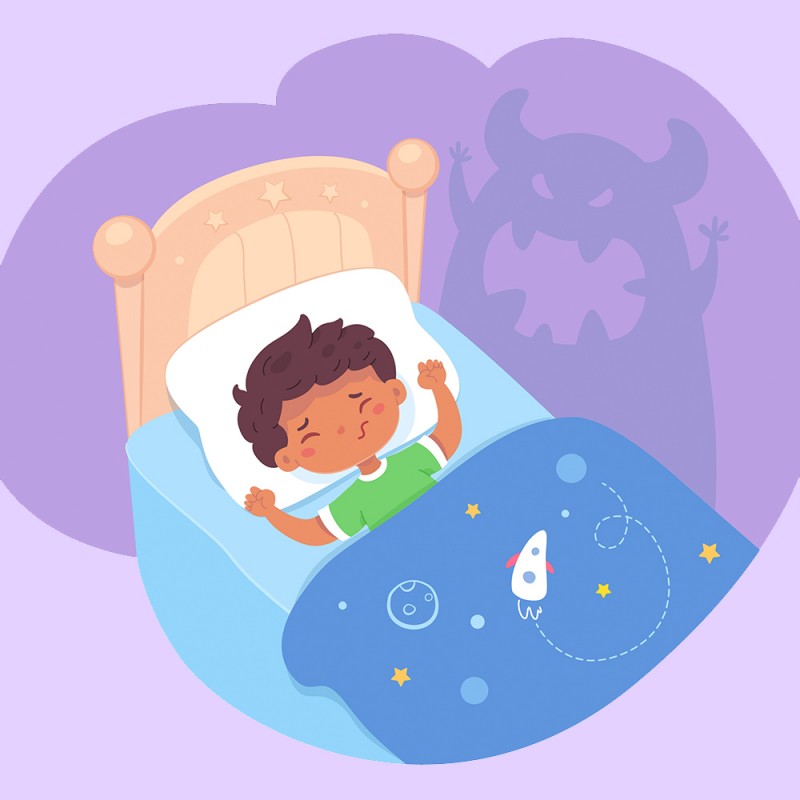 Poema ilustrado en video acerca del miedo de ir a la cama para niños