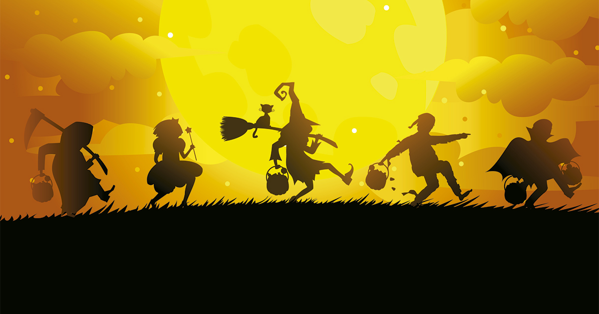 Representar una obra de teatro corta en Halloween con niños