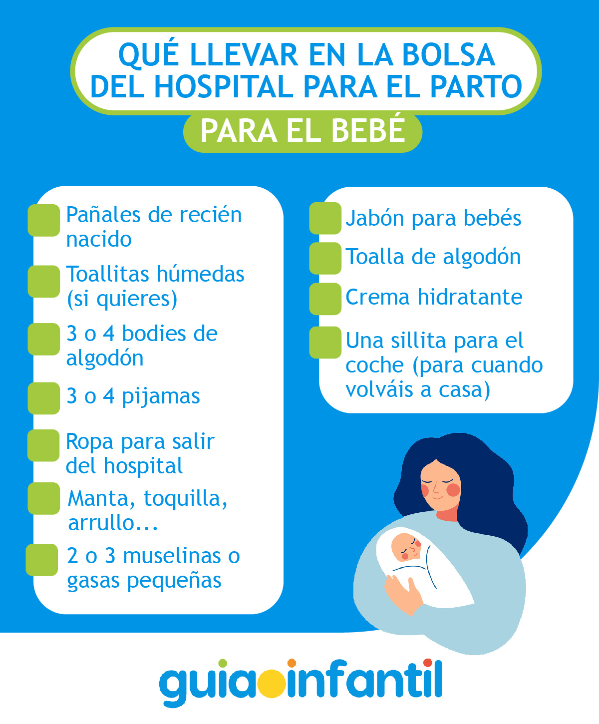 Maleta hospital para el parto  Lista de qué incluir en ella - LetsFamily